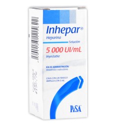 Inhepar sol. iny. c/1 fco. amp. 25,000 u.i/5 ml.