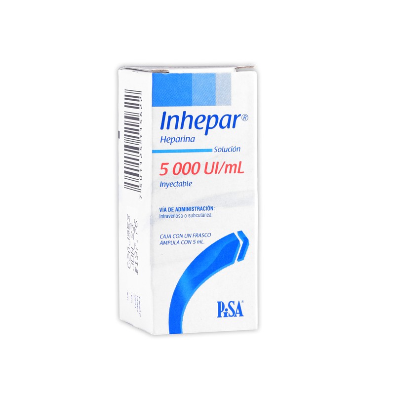 Inhepar sol. iny. c/1 fco. amp. 25,000 u.i/5 ml.