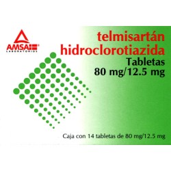 Telmisartan/hidroclorotiazida 80/12.5mg c/14 tabs.