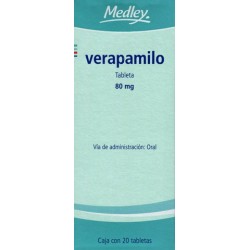 Verapamilo c/20 tabs. 80 mg.