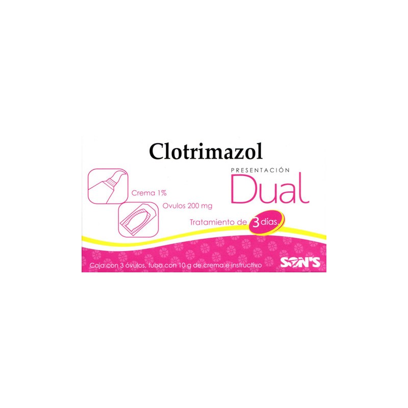 Clotrimazol-v dual 3 ovulos y tubo 10gr