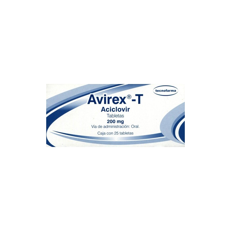 Avirex-t c/25 comprimidos 200 mg.
