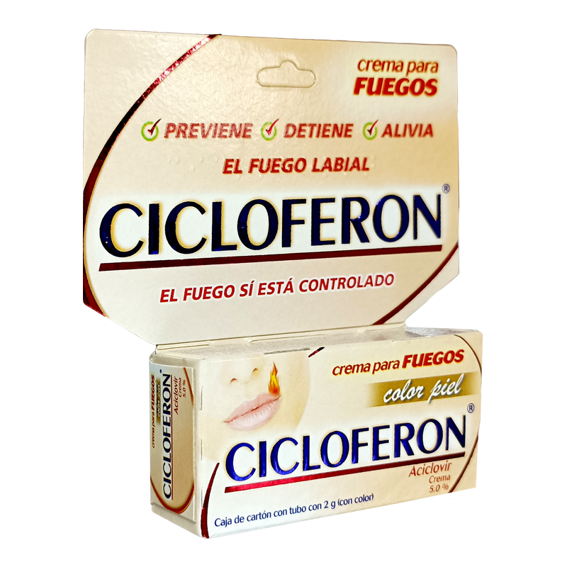 Cicloferon crema 5% color piel tubo c/2 g.