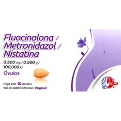 Fluocinolona/metroni./nista. c/10 ovulos