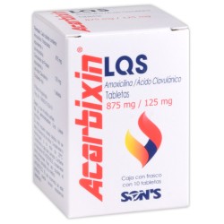 Acarbixin lqs c/10 tabs 875/125 mg