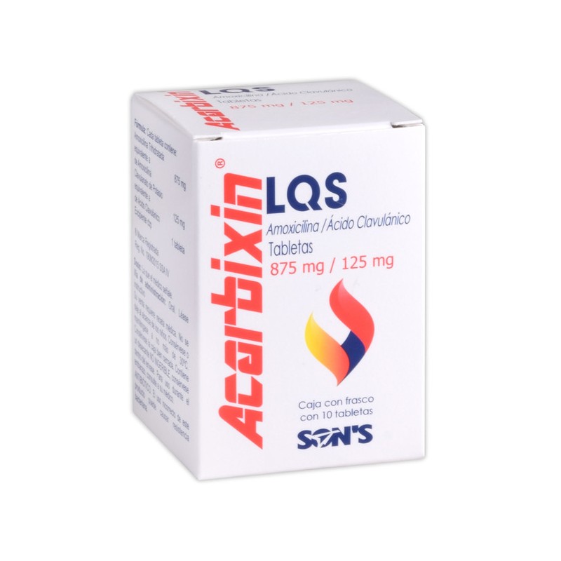 Acarbixin lqs c/10 tabs 875/125 mg