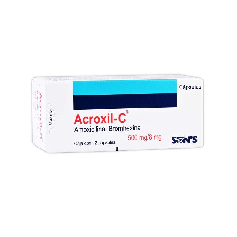 Acroxil c capsulas 500 mg. c/12