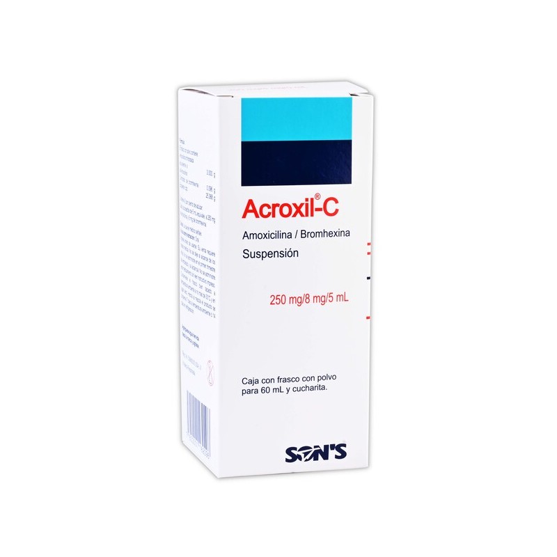 Acroxil c suspension 250/80 mg. c/ 60 ml.