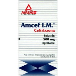 Amcef i.m. sol. iny. 500 mg. c/lidocaina