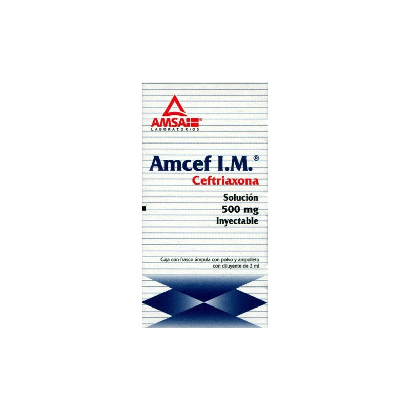 Amcef i.m. sol. iny. 500 mg. c/lidocaina
