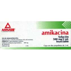 Amikacina c/2 amp. 500 mg.
