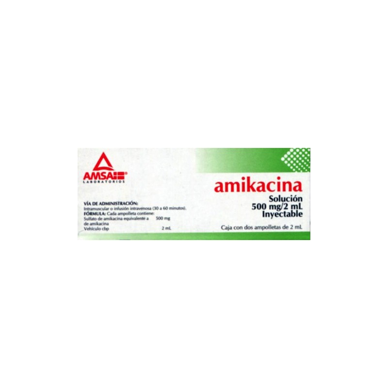 Amikacina c/2 amp. 500 mg.