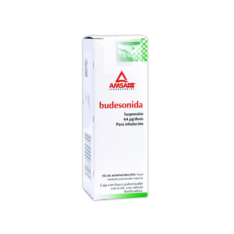 Budesonida susp. nasal c/120 dosis. 64 mcg.