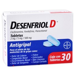 Desenfriol-d c/30 tabs. 500/5/2 mg.