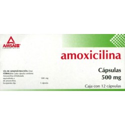 Amoxicilina c/12 caps. 500 mg.