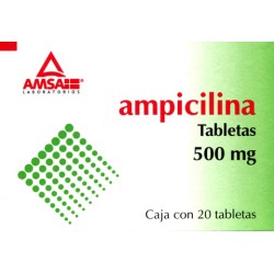 Ampicilina c/20 tabs. 500 mg.