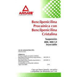 Bencilpna. proca/crista. susp. iny. c/1 amp. 800,000 u