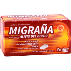 Migraña c/24 tabs 250/250/65 mg.