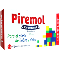 Piremol c/6 supositorios 300mg