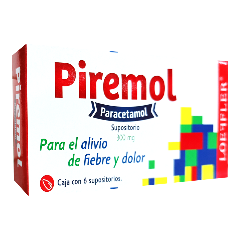 Piremol c/6 supositorios 300mg