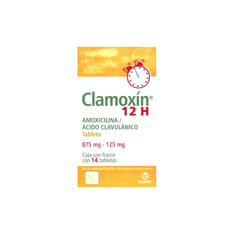 Clamoxin 12h c/14 tabs. 875mg/125mg