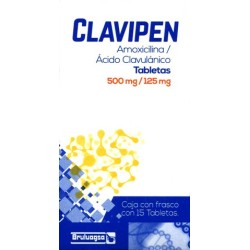 Clavipen c/15 tabs. 500/125 mg.