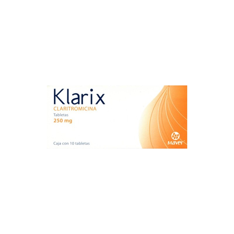 Klarix c/10 tabs. 250 mg.