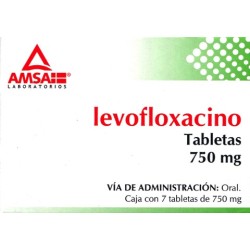 Levofloxacino c/7 tabs. 750 mg.