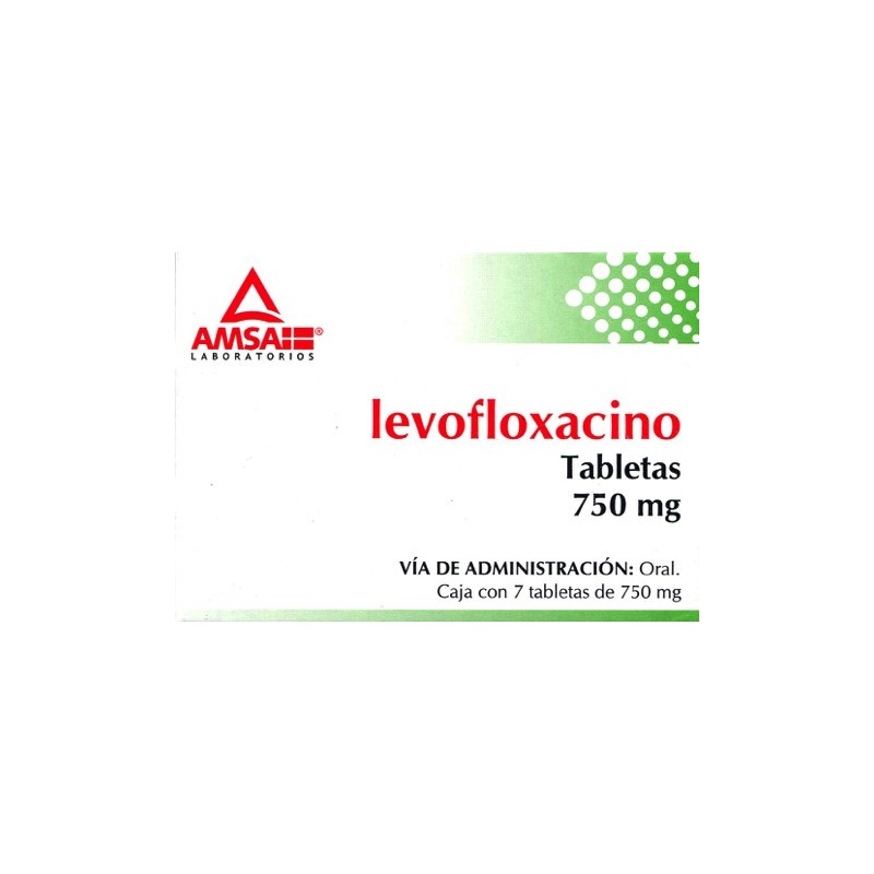 Levofloxacino c/7 tabs. 750 mg.